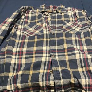 Blue Plaid Flannel Shirt